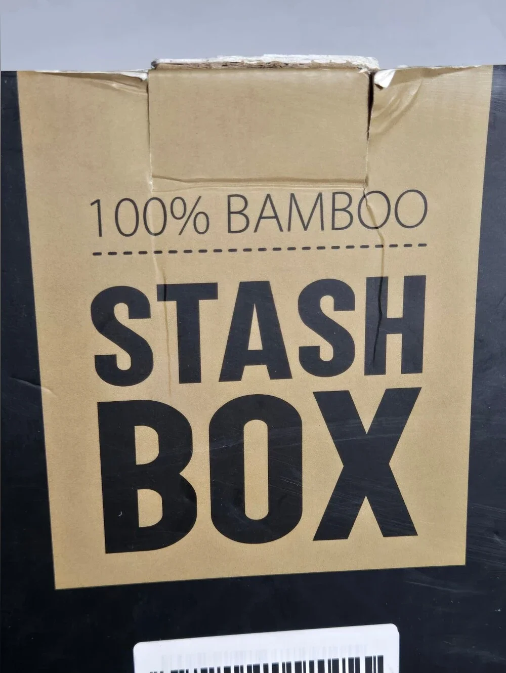 Bamboo Stash Box with Combination Lock Black Storage Organizer NEW
